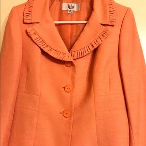 Orange Le Suit Skirt Suit 8P